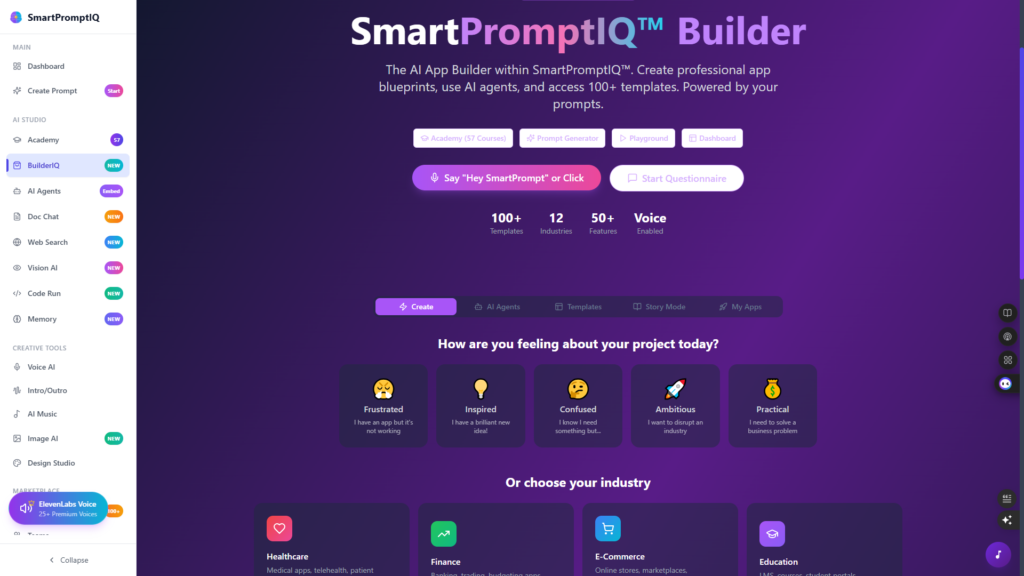 BuilderIq dashboard