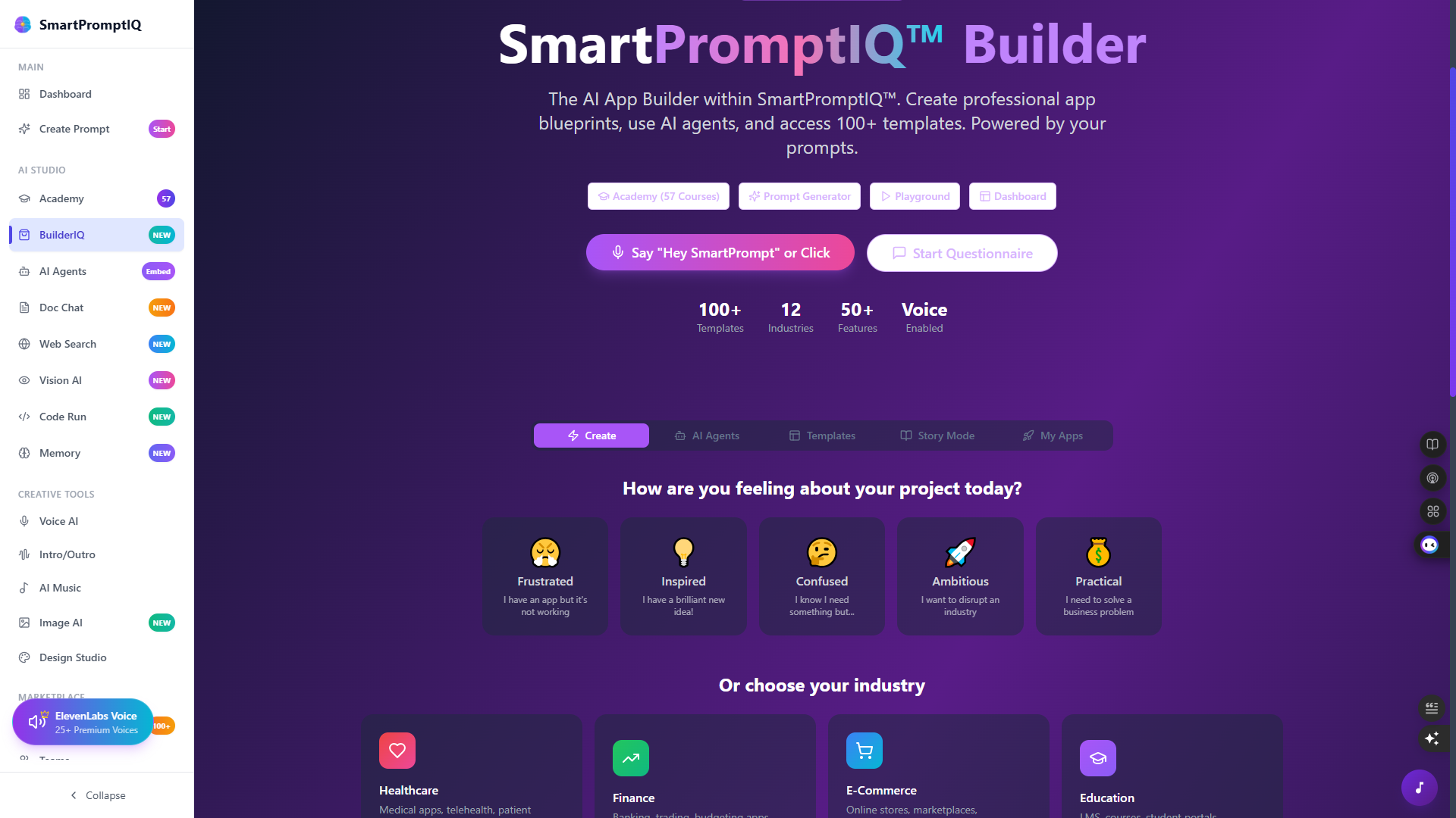 BuilderIq dashboard